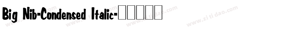 Big Nib-Condensed Italic字体转换